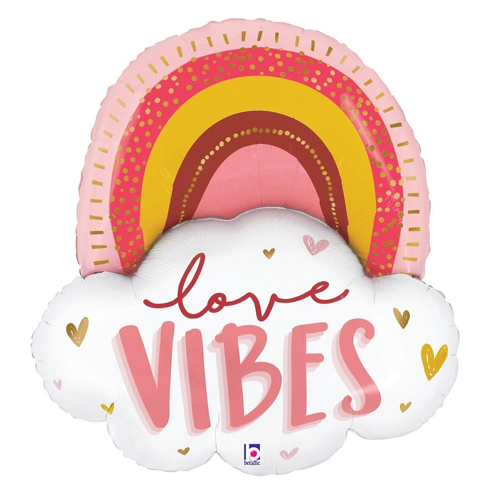 Foil Balloon Boho Love Vibes Rainbow