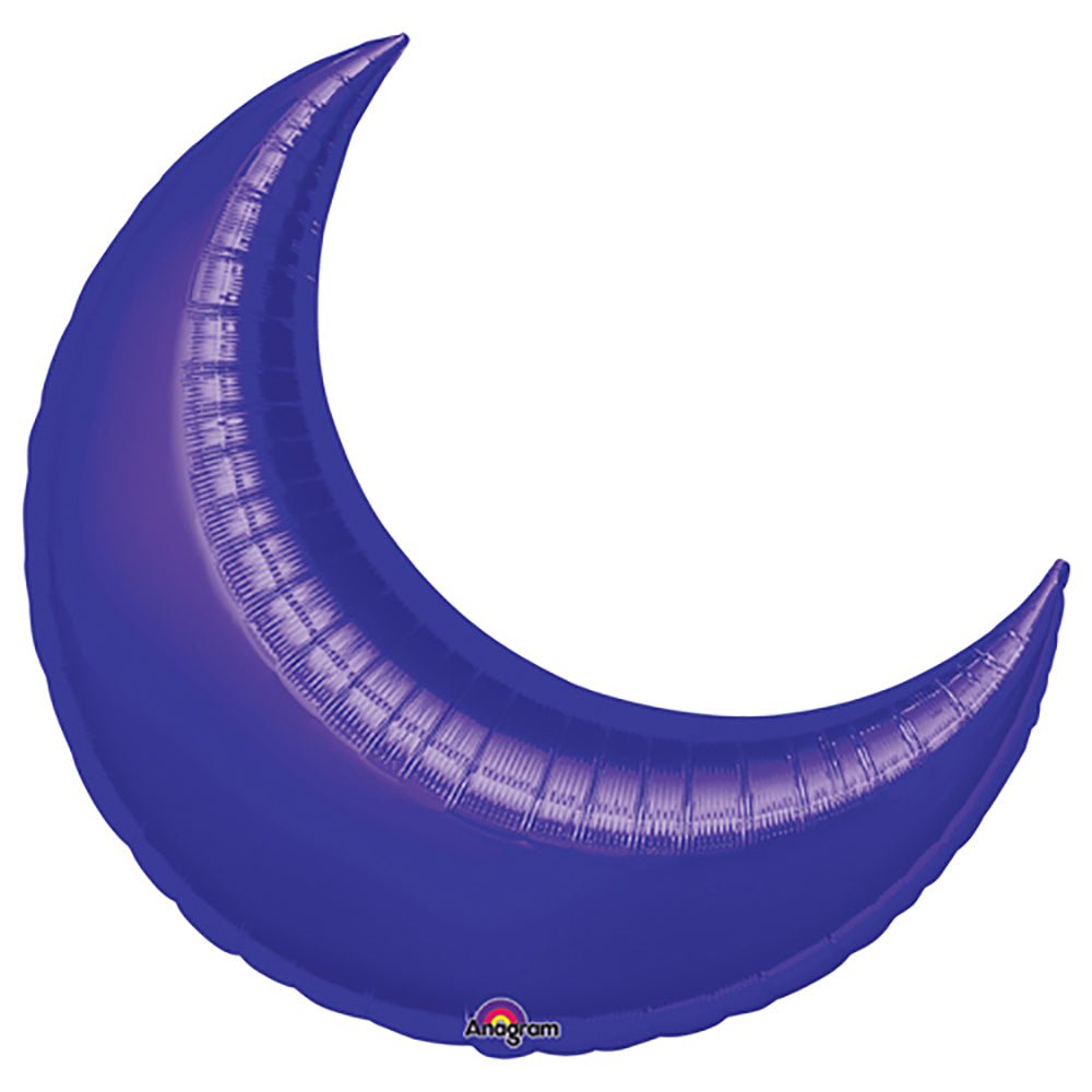 Foil Balloon Girls Purple Crescent Moon 3 Pack