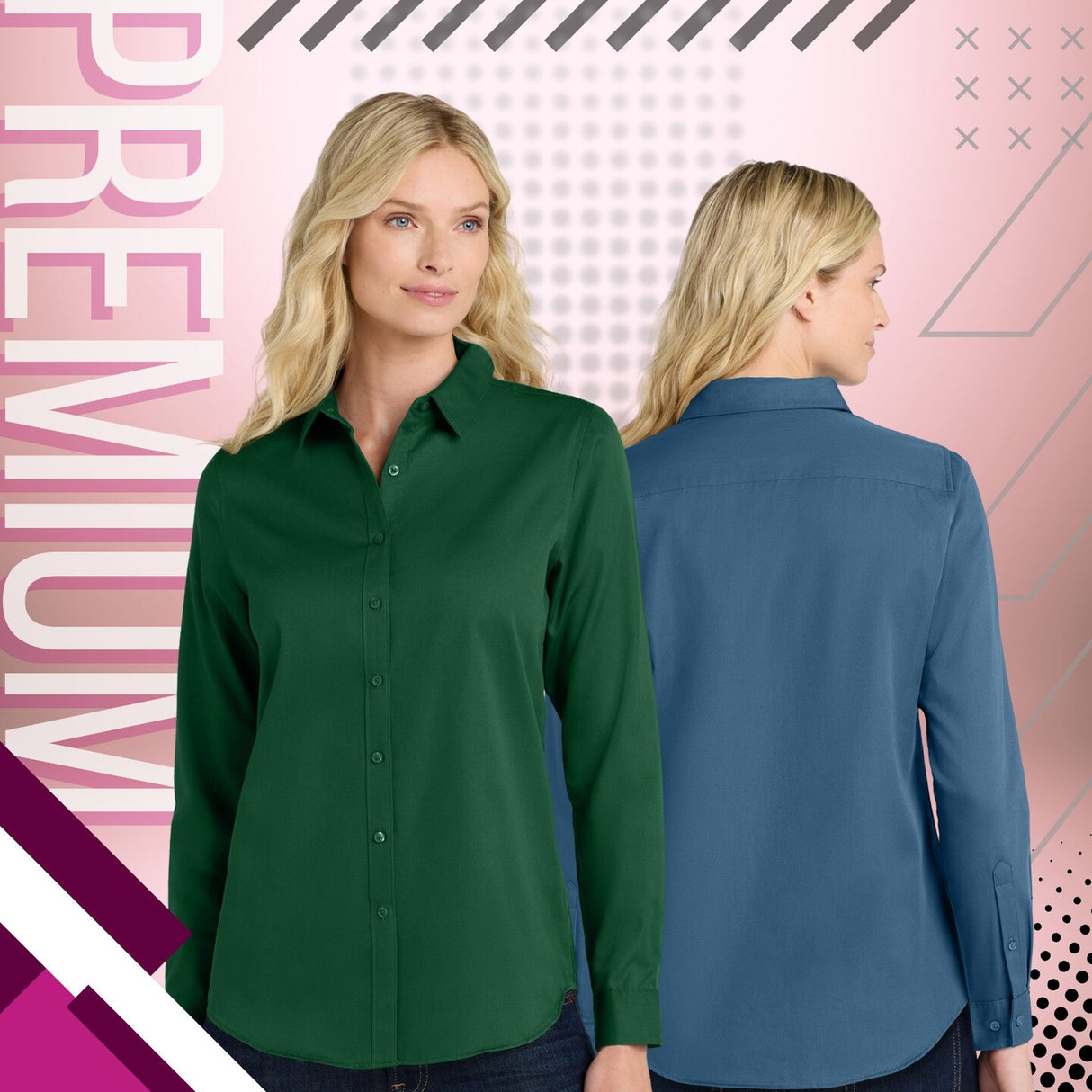 Port Authority® Long Sleeve SuperPro React Long Sleeve Shirt