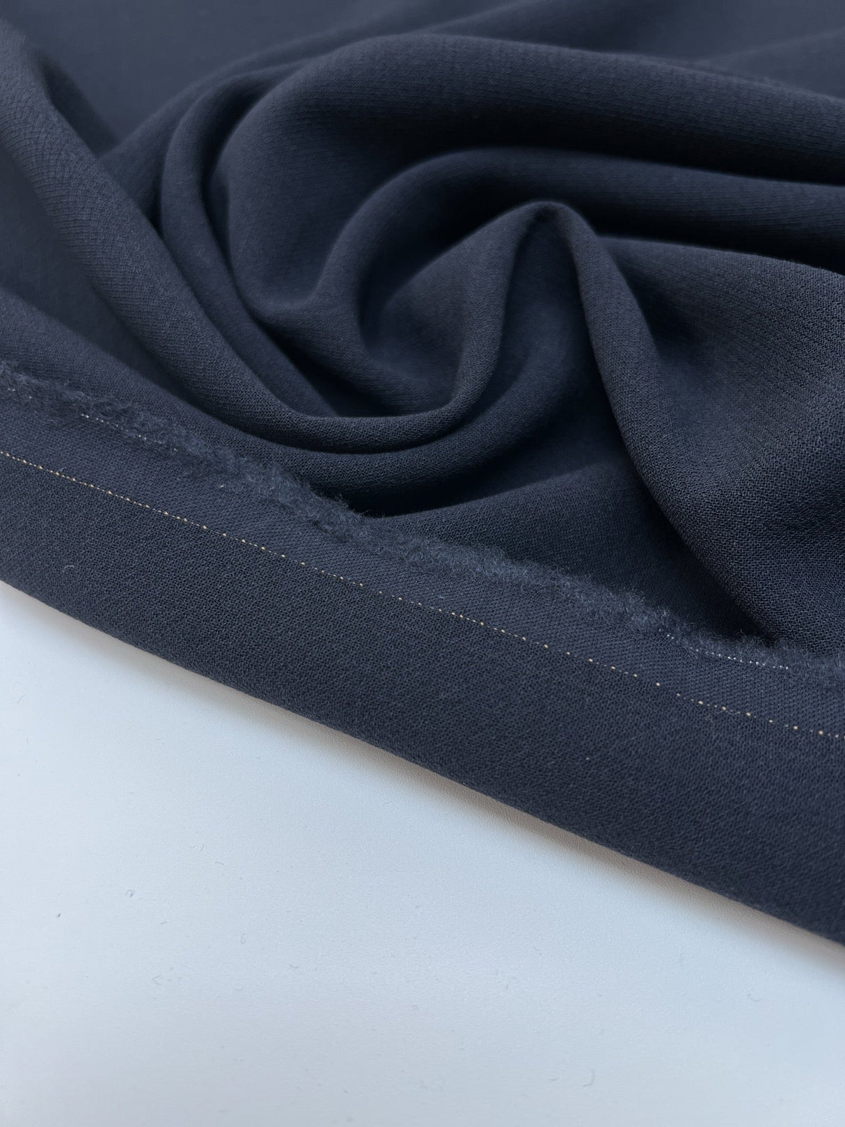 Blue Wool Crepe Fabric