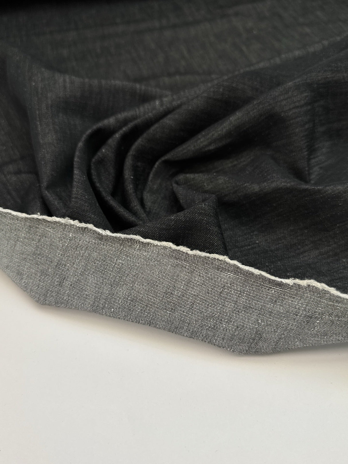 Cotton Linen Denim Blue Shade