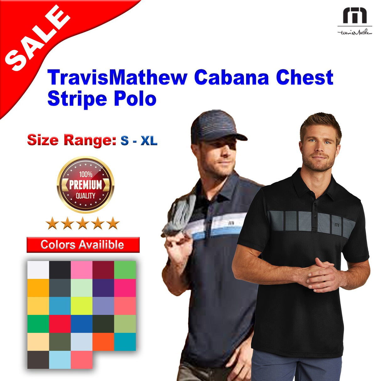 TravisMathew® Cabana Chest Stripe Polo