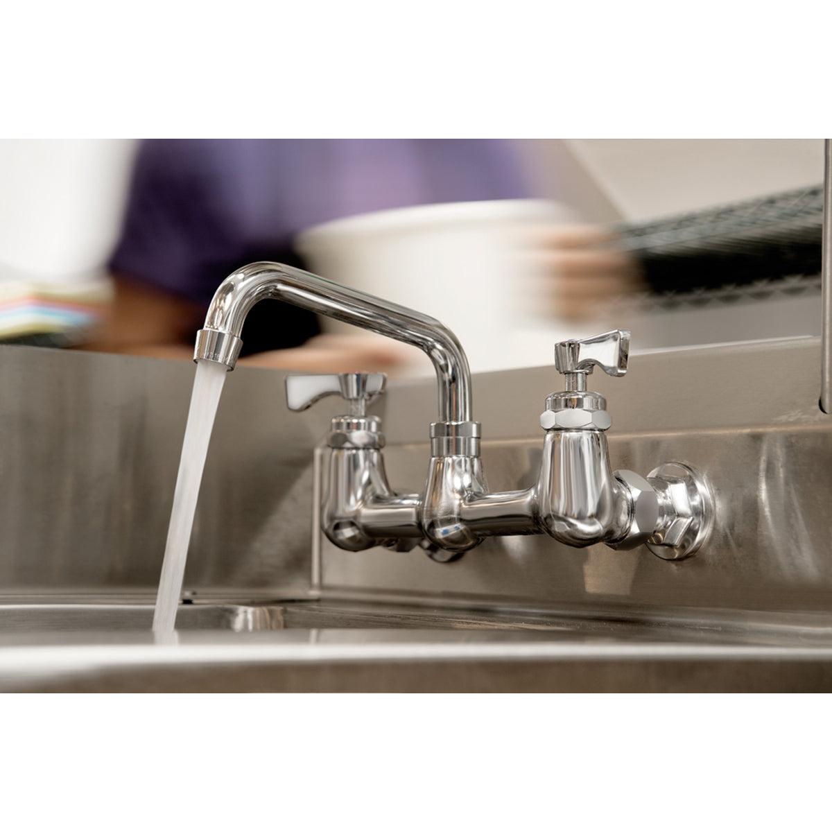 Krowne Metal 14-808L Royal Series 8" Center Wall Mount Faucet with 8" Spout
