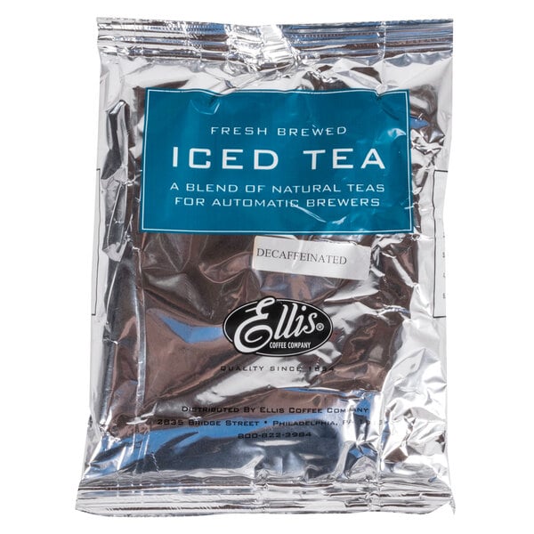 Ellis 3 Gallon Decaffeinated Fresh Brewed Loose Leaf Iced Tea Packets - 25/Case