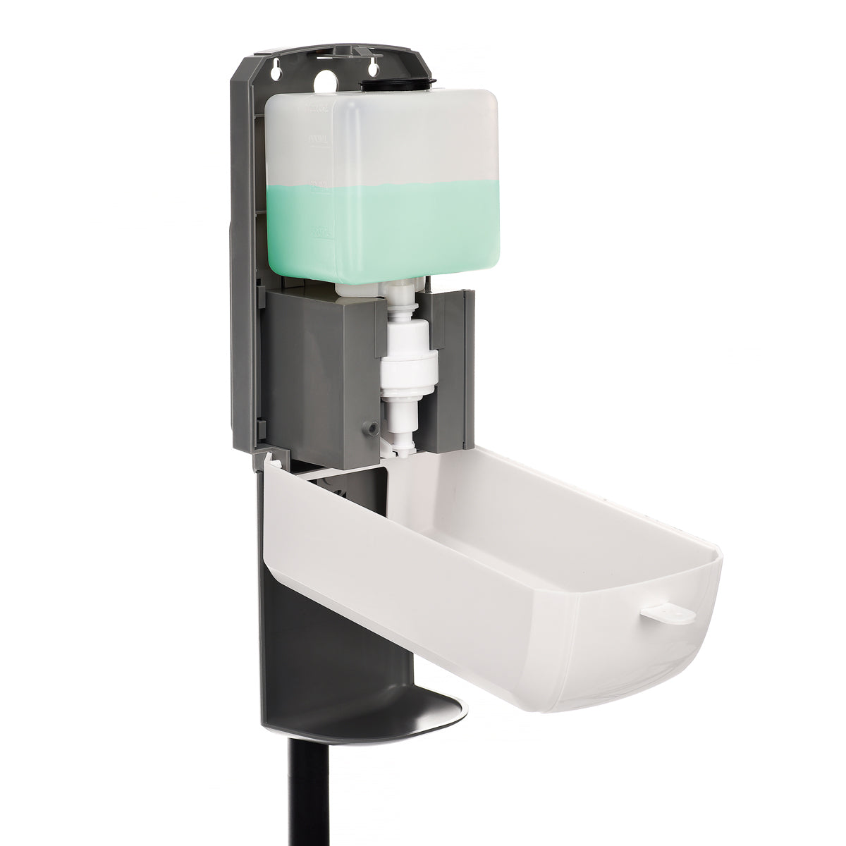 Alpine Automatic Hands-Free Foam Hand Sanitizer/Soap Dispenser with Floor Stand, 1200 mL, White