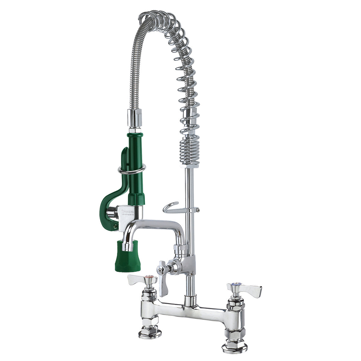 Krowne Metal 18-606L Royal Series 8" Center Deck Mount Space Saver Pre-Rinse with Add-On Faucet and 6" Spout