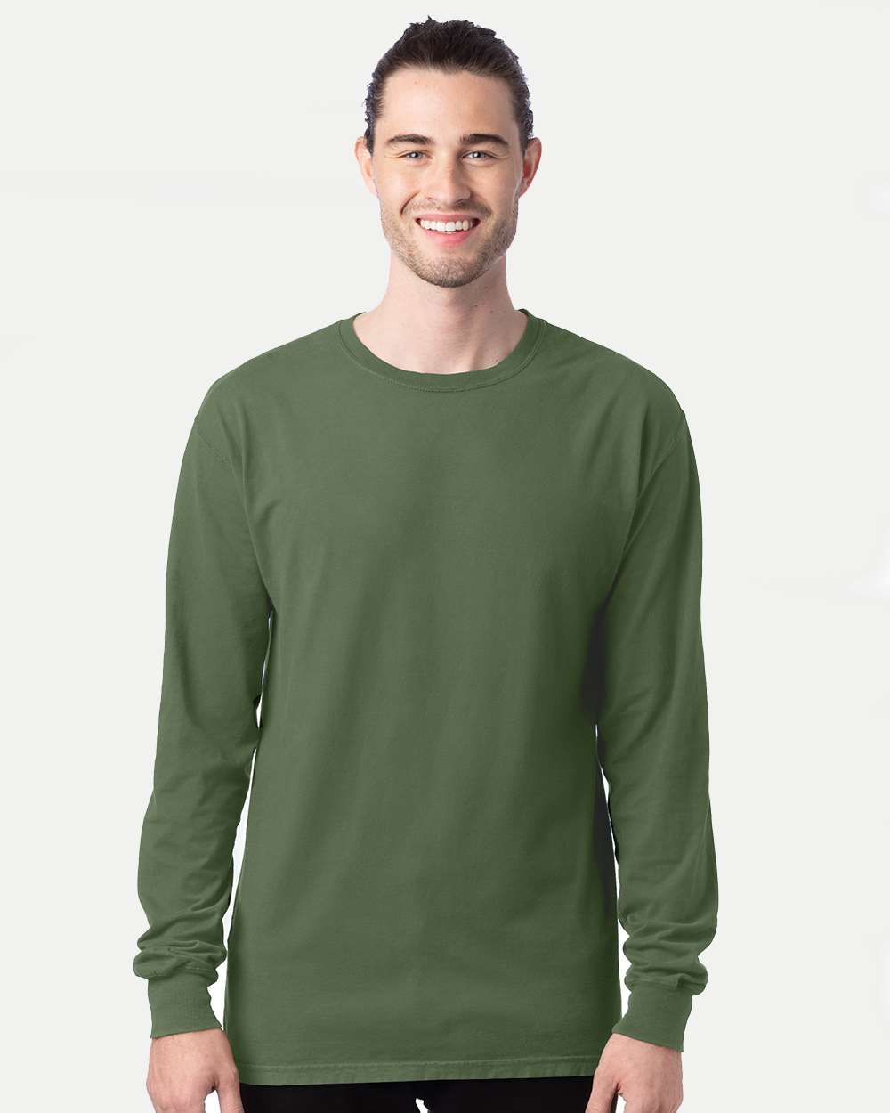 ComfortWash by Hanes® Garment-Dyed Long Sleeve Crewneck T-Shirt