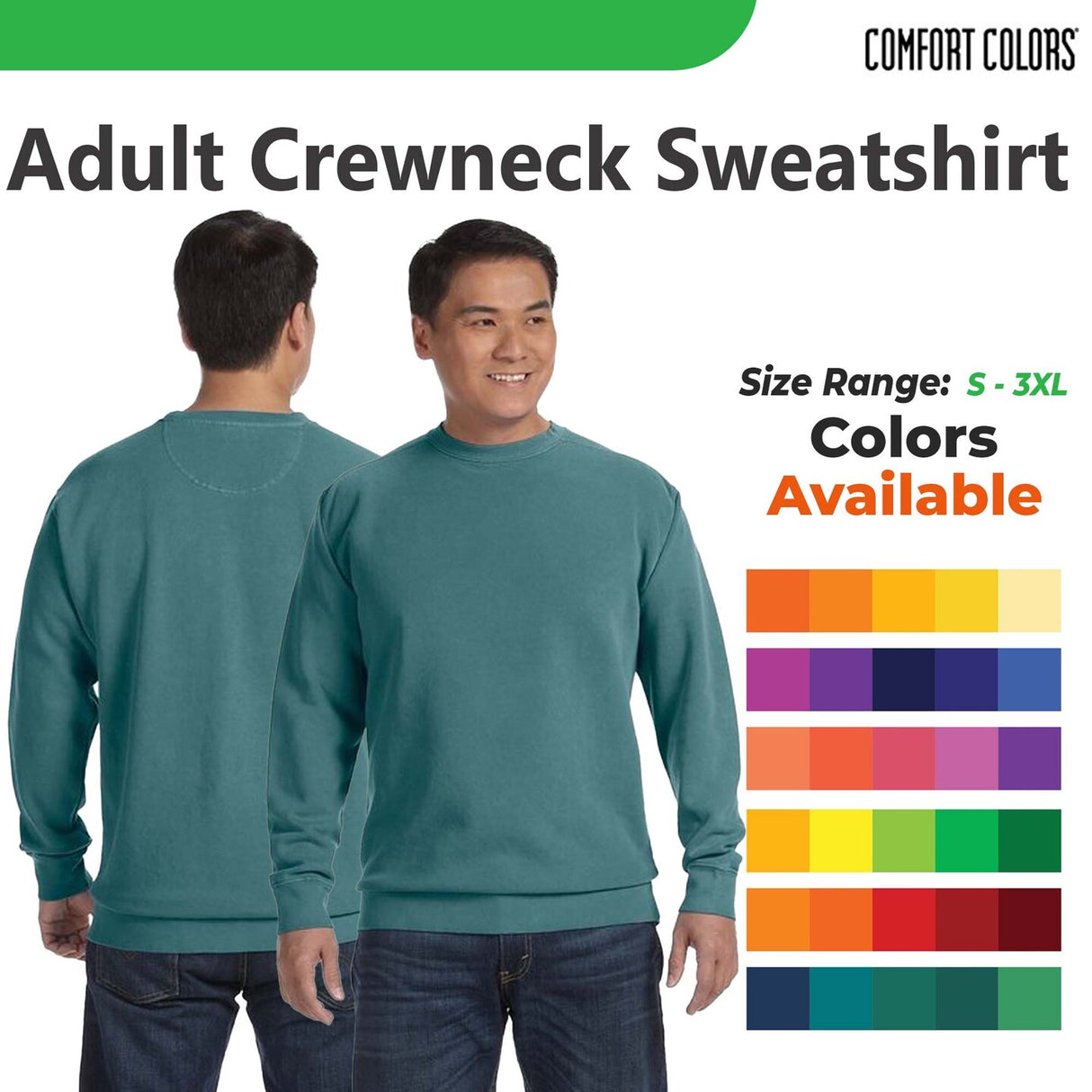 Comfort Colors® Crewneck Long Sleeve Sweatshirt