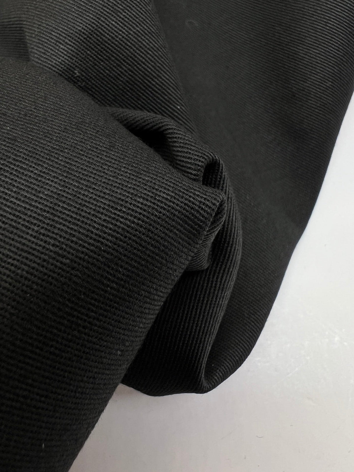 Black Cotton Twill Suit Fabric