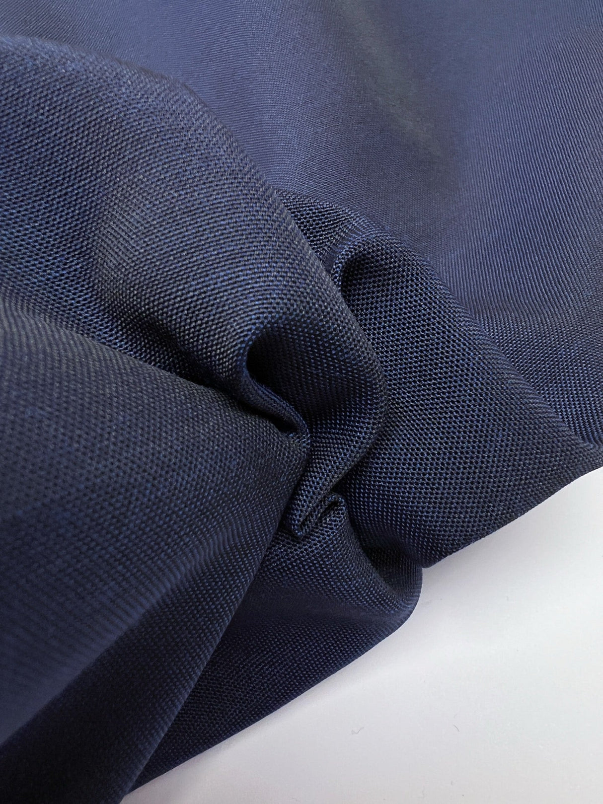Italian Changeant Wool Polyamide Fabric Blue Black