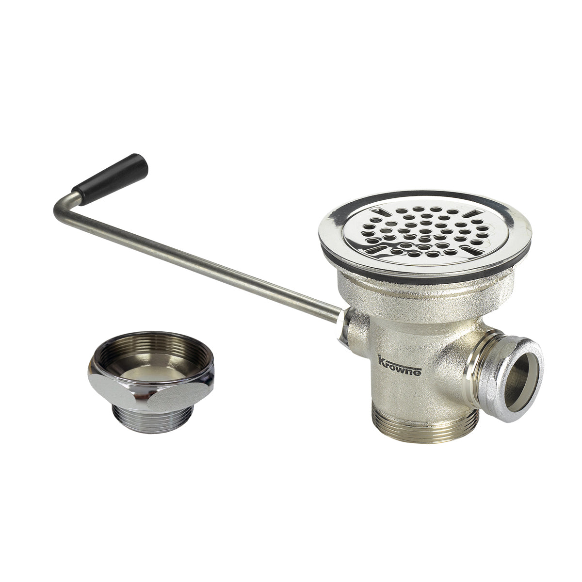 Krowne Metal 22-201 - 3" Twist Waste Drain with 1-1/4" Overflow Outlet