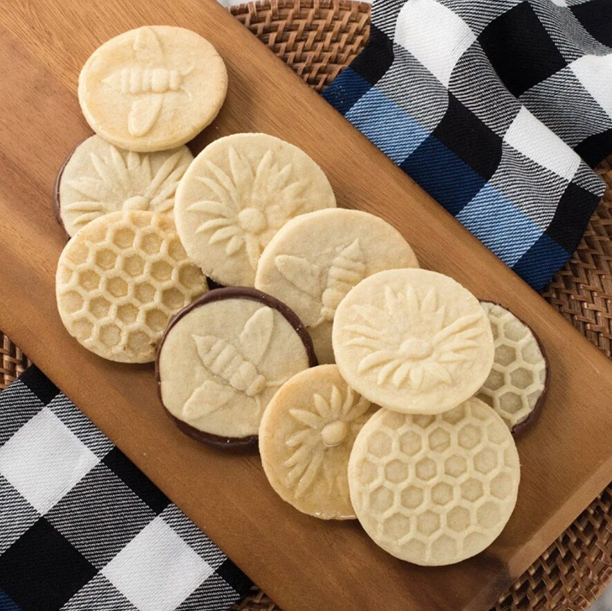 Nordic Ware Honey Bee Cookie Stamps Sunflower hive 3 pack