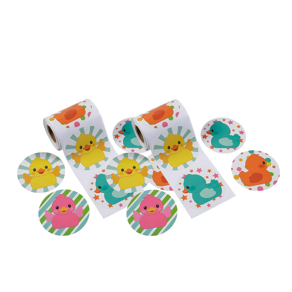 Lucky Duck Sticker Roll 100 Pieces
