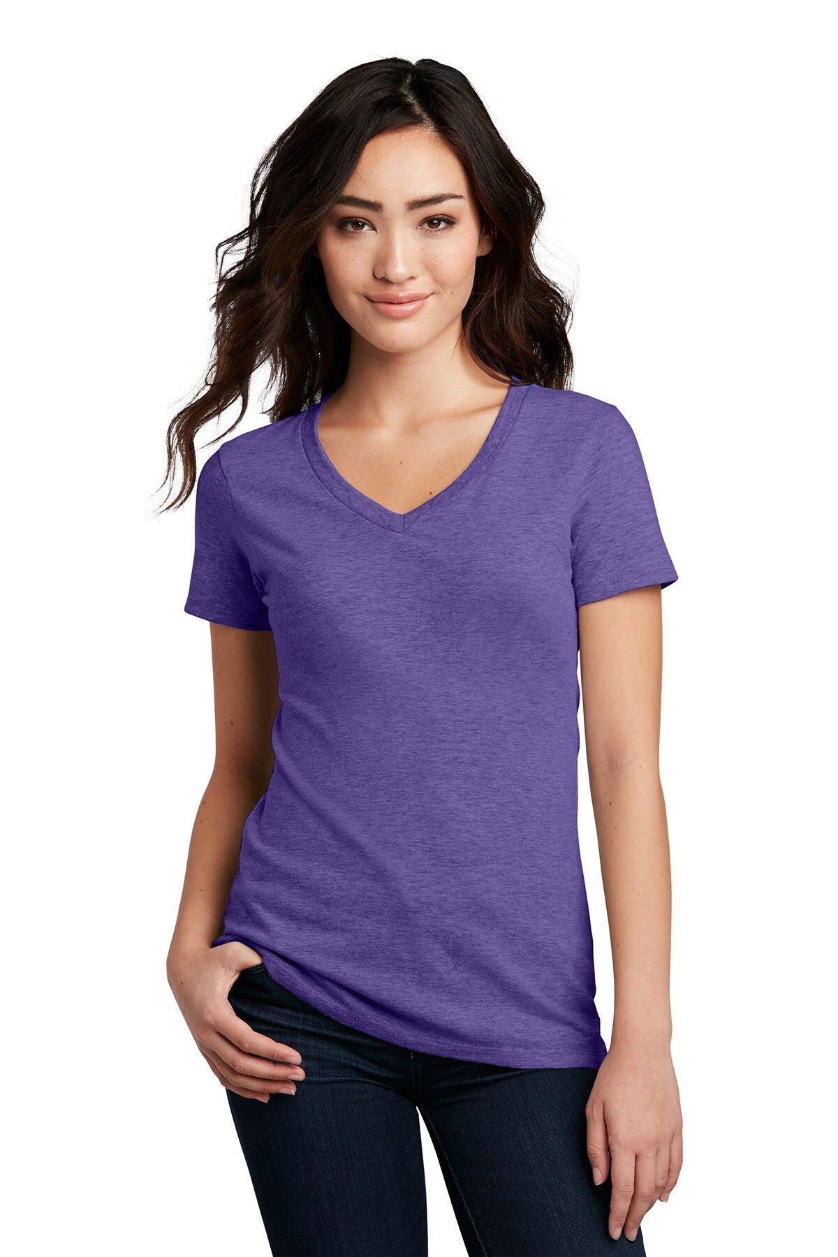 District® Women’s Perfect Blend Short Sleeve CVC V-Neck Tee