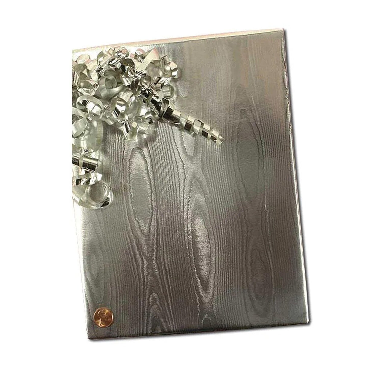 Silver Watercolor Embossed Metallic Wrapping Paper 24" x 417" Roll