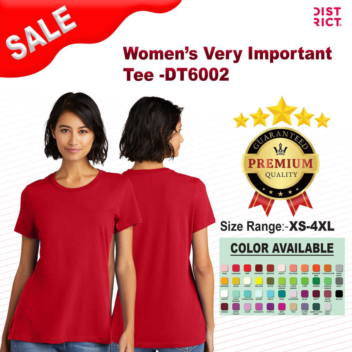 District® Women’s Very Important Short Sleeve Crew Neck Tee