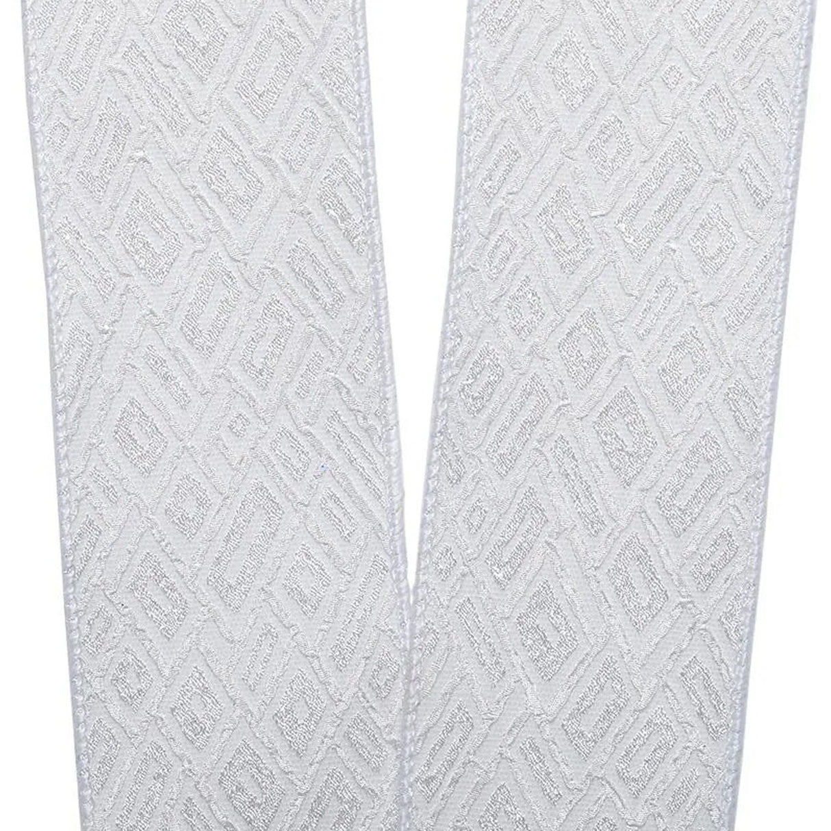 Textured Diamond Block Design Wired Ribbon 2.5" x 10 Yards