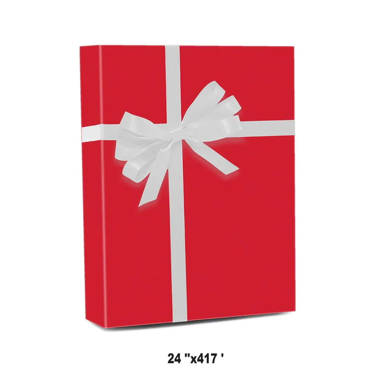 24''×417' Solid Color Wrapping Paper Roll with Polished Finish 60 lbs