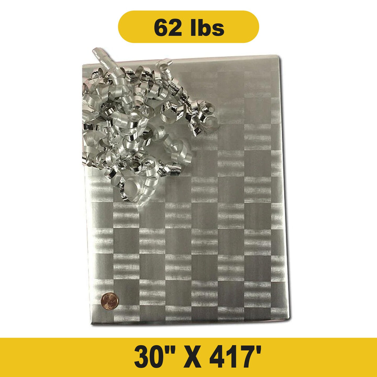 Elegant Metallic Foil Wrapping Paper Roll 30'' × 417'