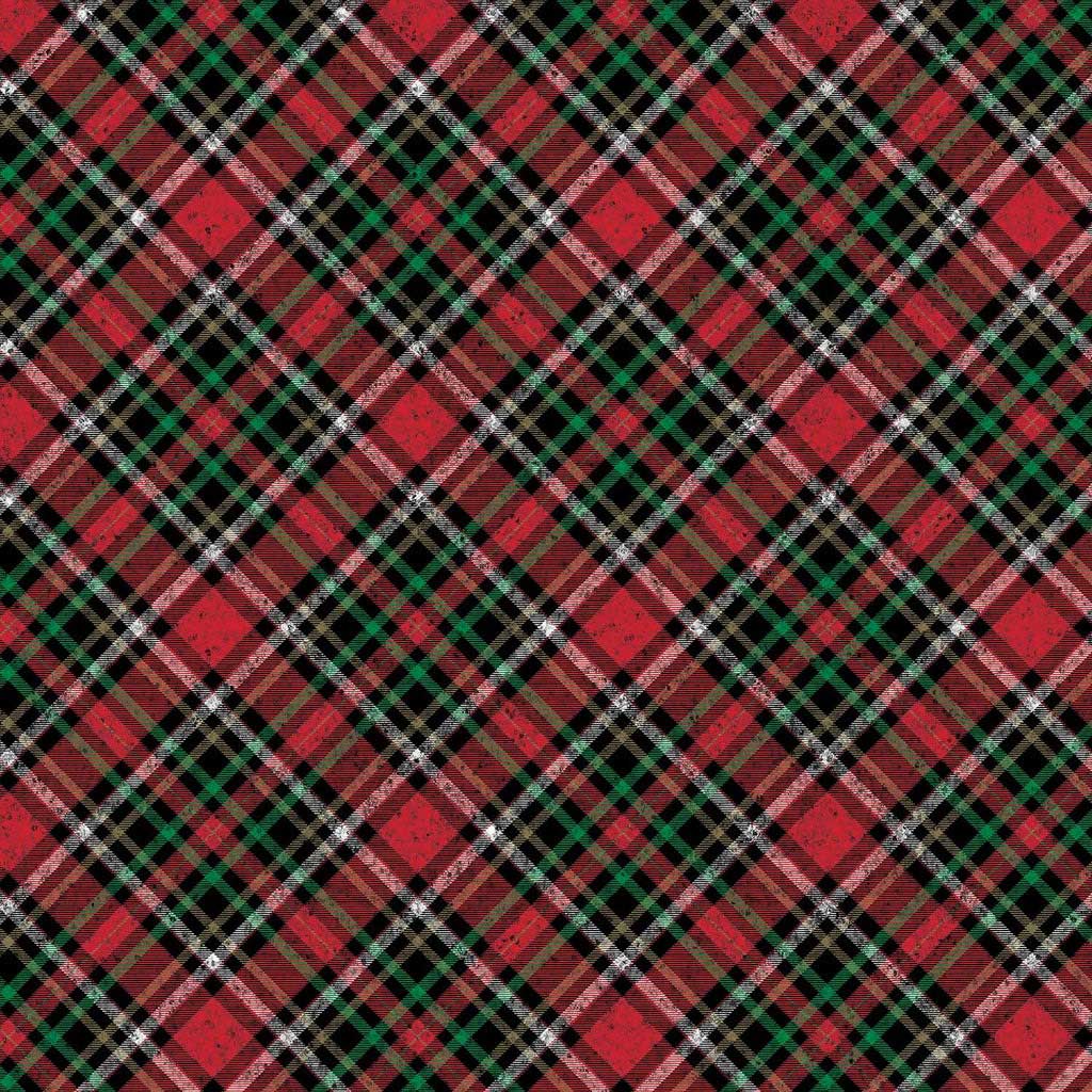 Plaid Christmas Wrapping Paper Red / Gold Holographic Plaid 30 '' × 417 '