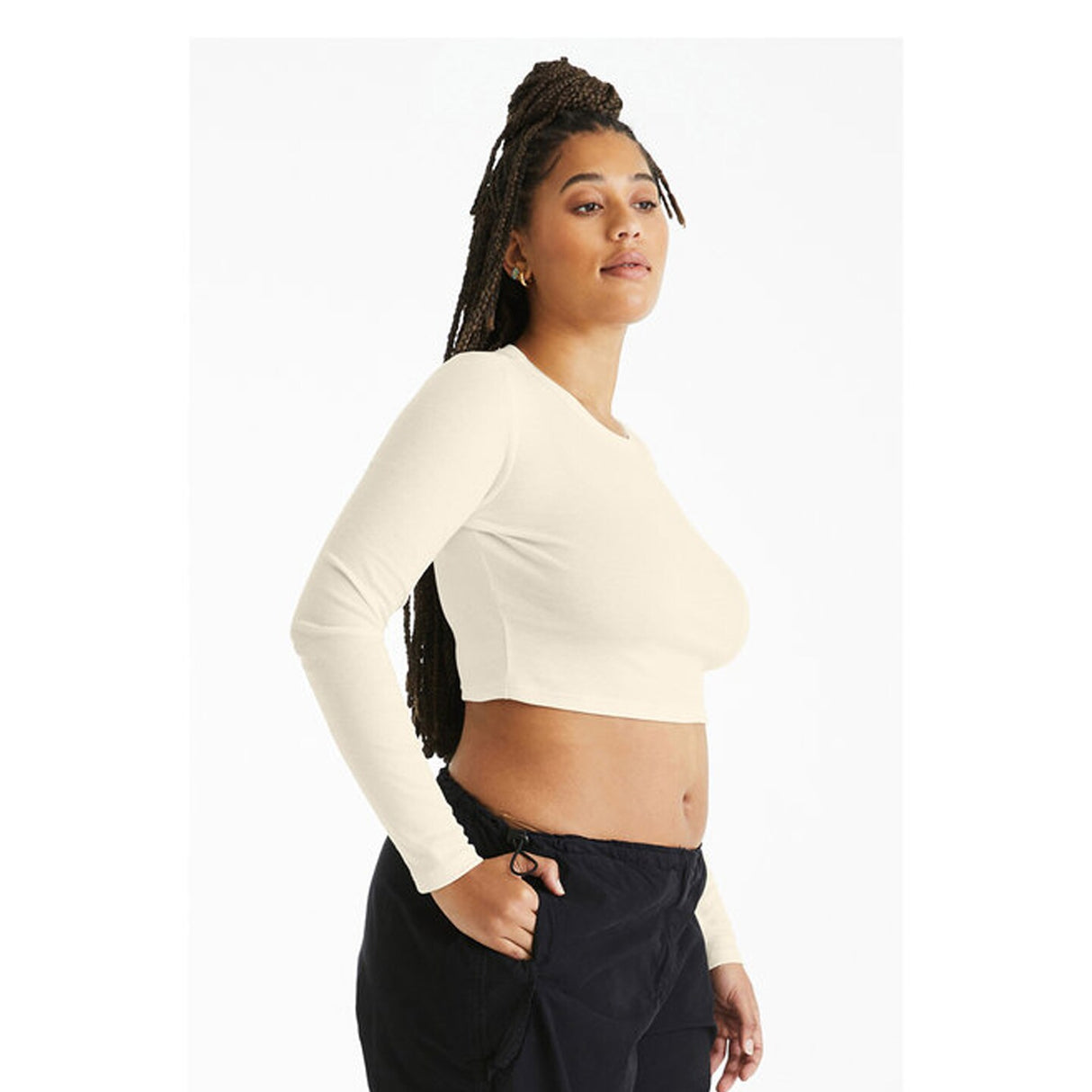 Bella + Canvas® Ladies Micro Ribbed Long Sleeve Baby T Shirt