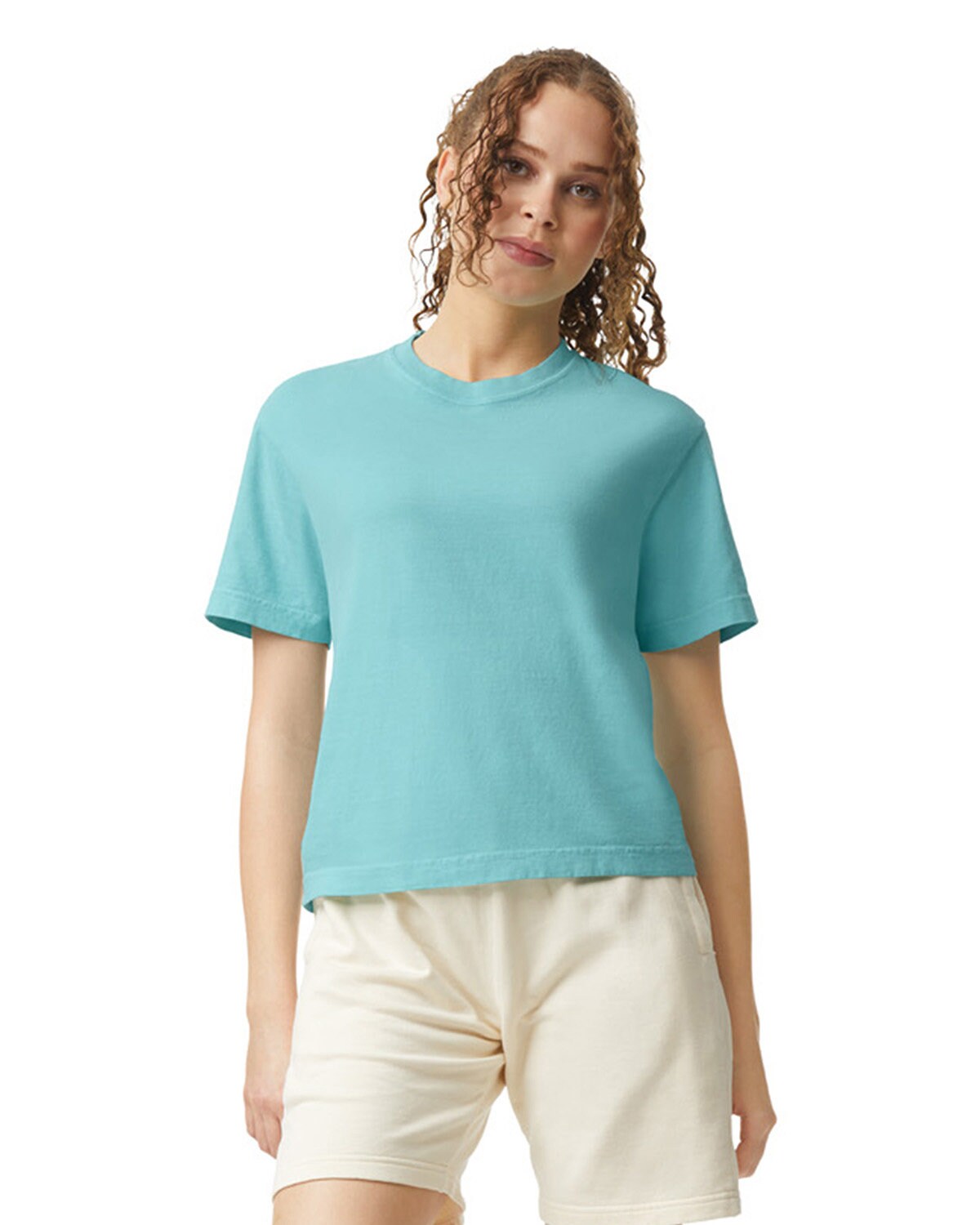 Comfort Colors® Ladies Crewneck Short Sleeve Heavyweight Cropped T Shirt - 3023CL