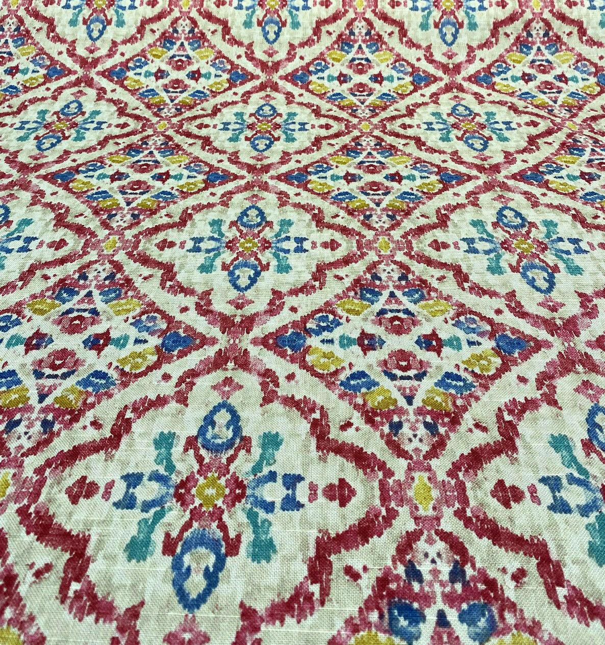 Kelly Ripa Home Seen & Heard Cotton Duck Fabric - Petunia, Pink/Orange/Yellow/Blue/Cream, 54" Width (1 Yard)