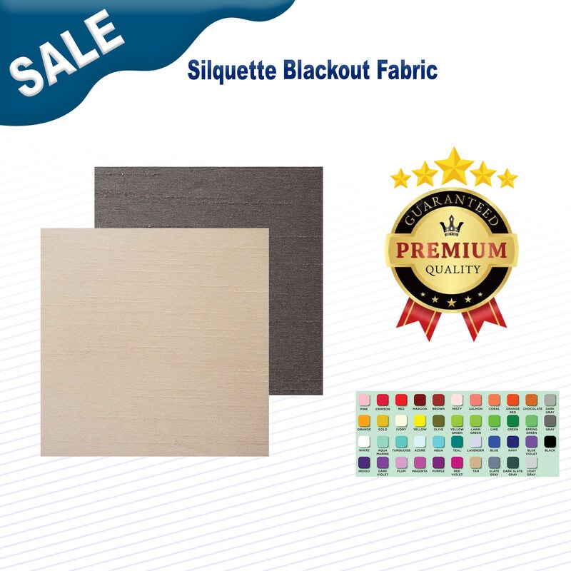 1 Yard Silquette Blackout Fabric 55" Width