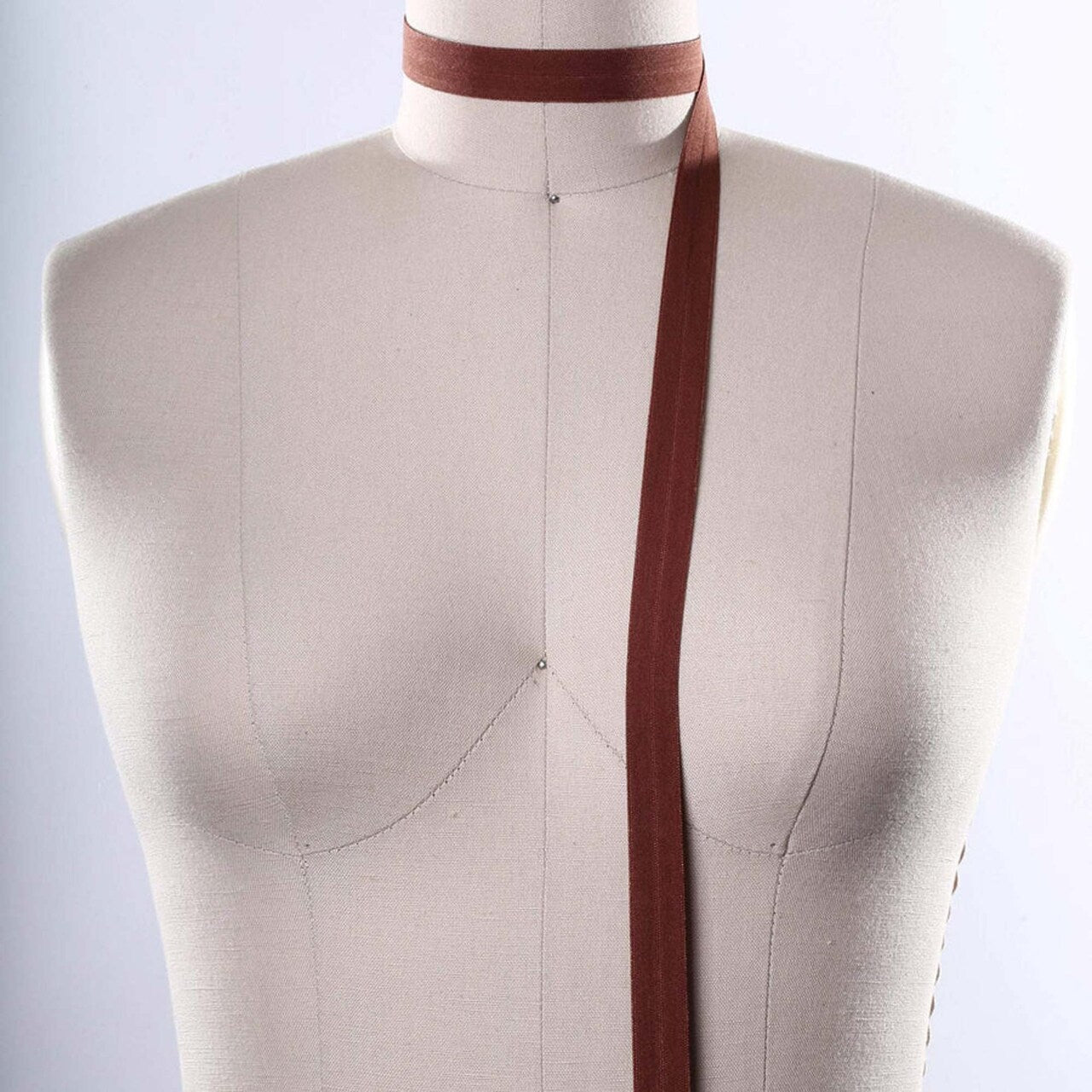 5/8" 3 Yards Cinnamon Brown Fold Over Elastic Trim Soft Stretch Sewing Craft Supplies