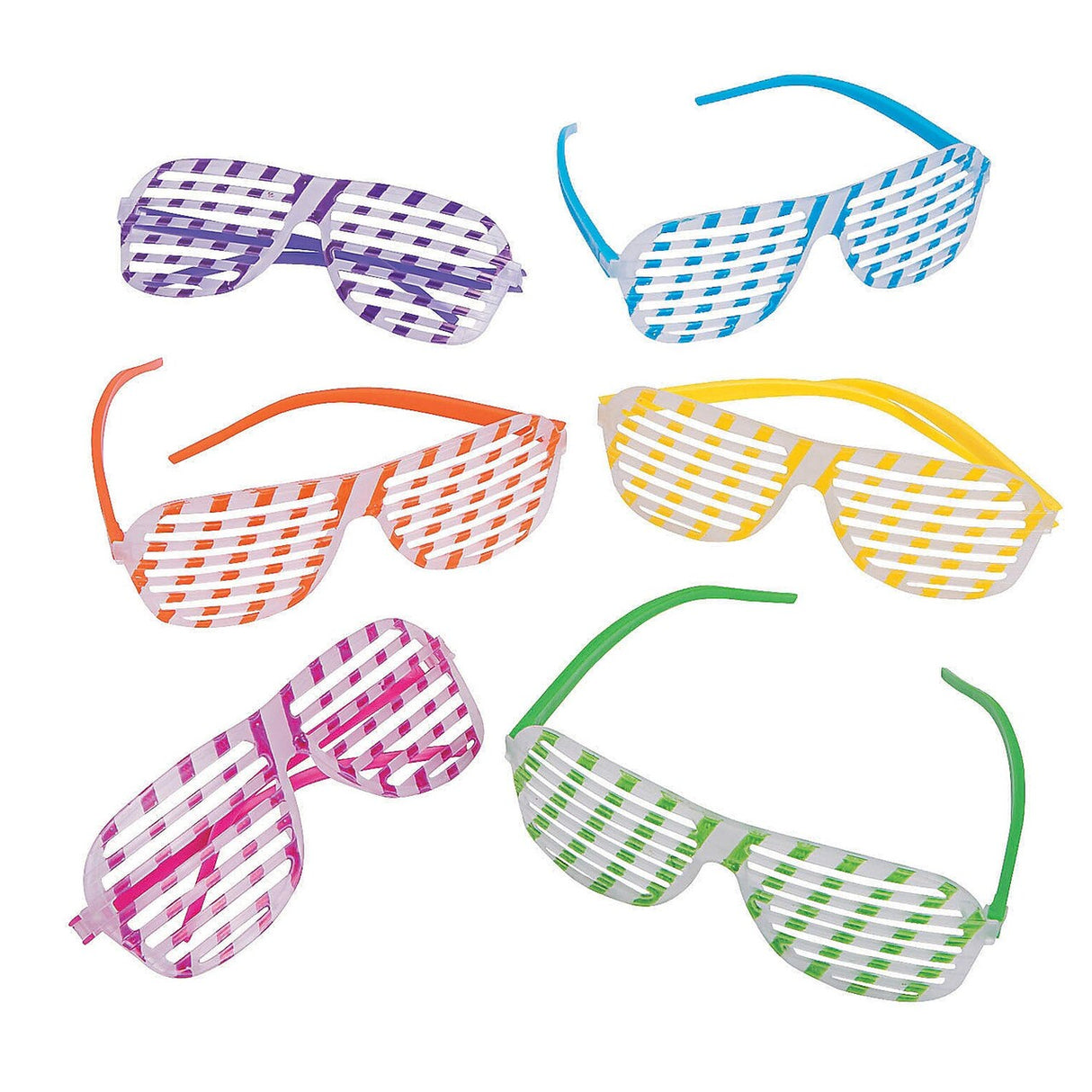 Kids Bright Color Glow-in-the-Dark Shutter Glasses - 12 Pc.