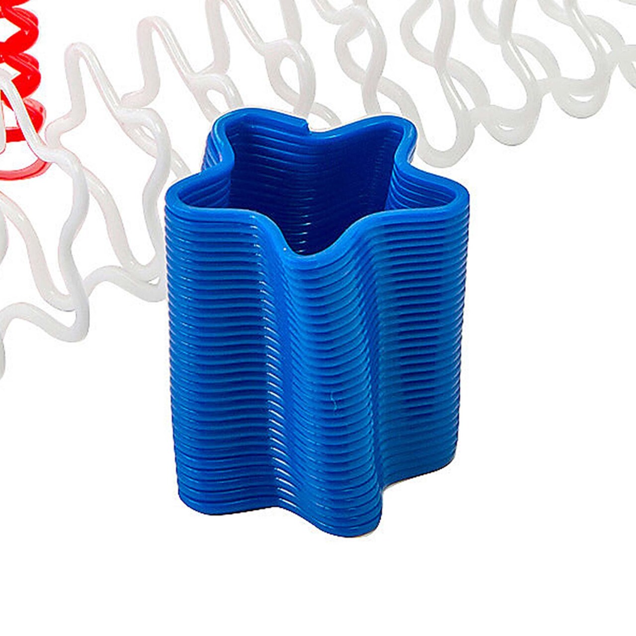 1 1/2" Mini Patriotic Star-Shaped Plastic Magic Springs 12 Pc.