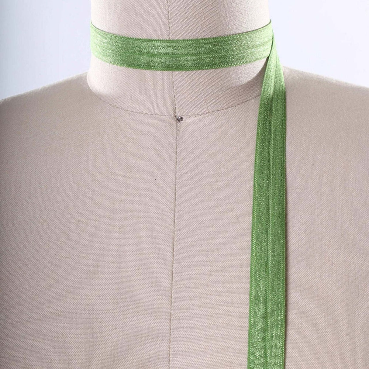 5/8" Apple Green Fold Over Elastic Trim 3 Yards