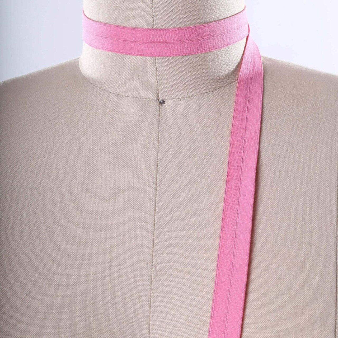 5/8" 3 Yards Taffy Pink Magenta Fold Over Elastic Trim Soft Craft Band