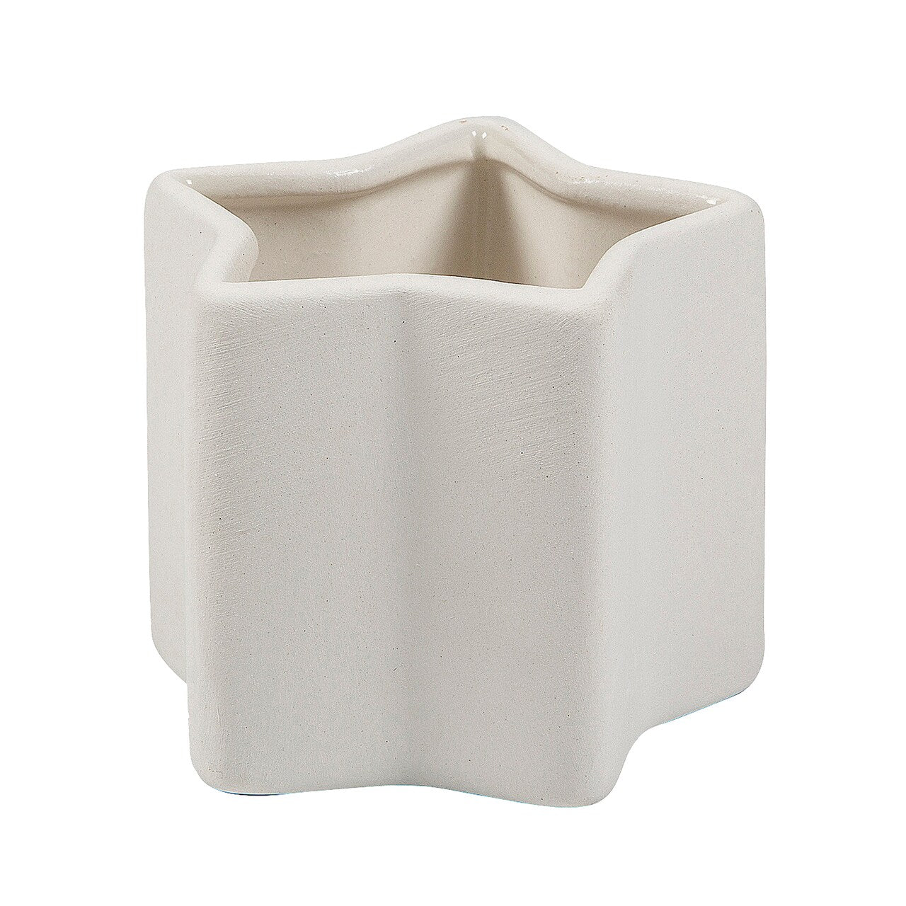 3 3/4" x 3 1/2" DIY Ceramic Star-Shaped Planters 12 Pieces