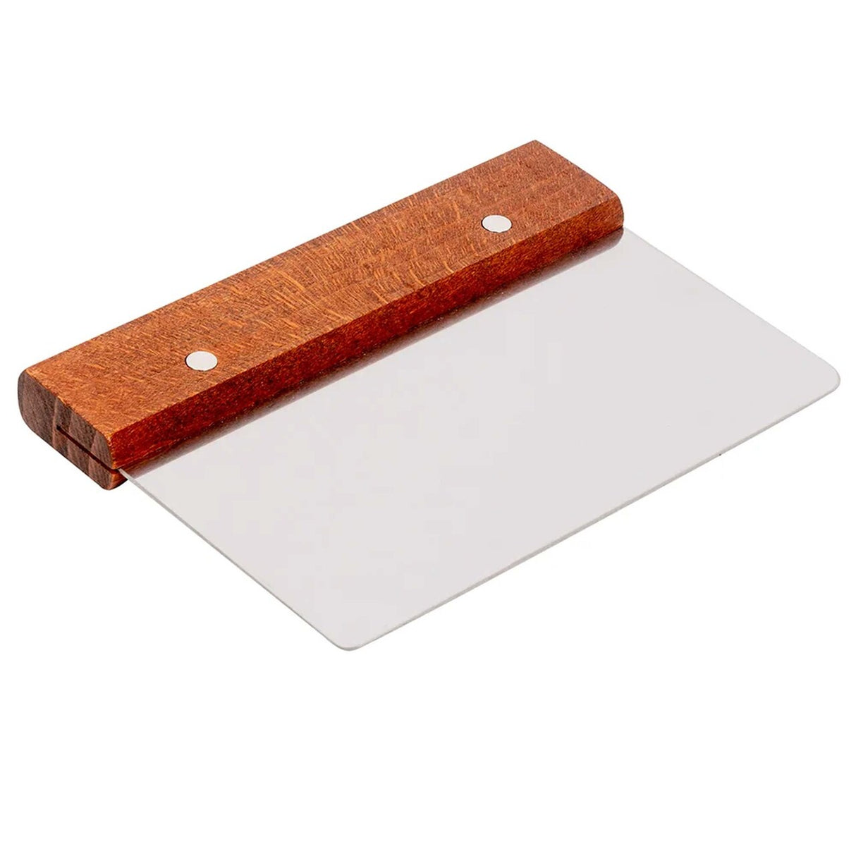 Dough Cutter & Scraper 6" x 4.5" Stainless Steel Blade Wood Handle