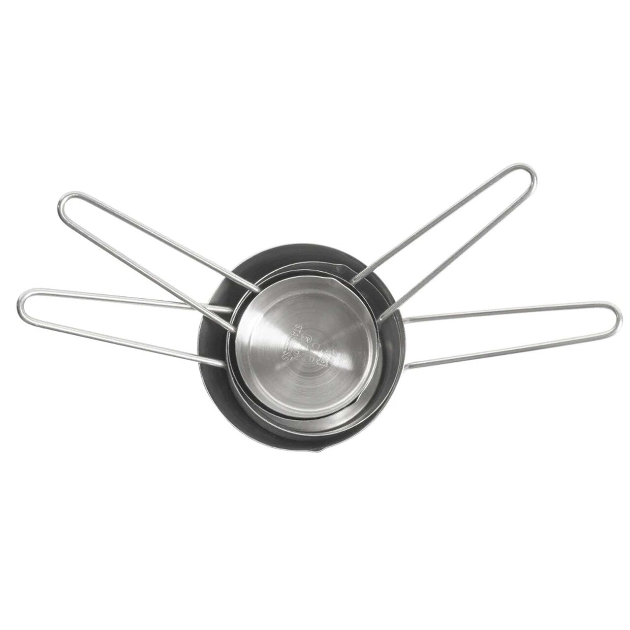 4 Piece Measuring Cup Set Stainless Steel Heavy Duty