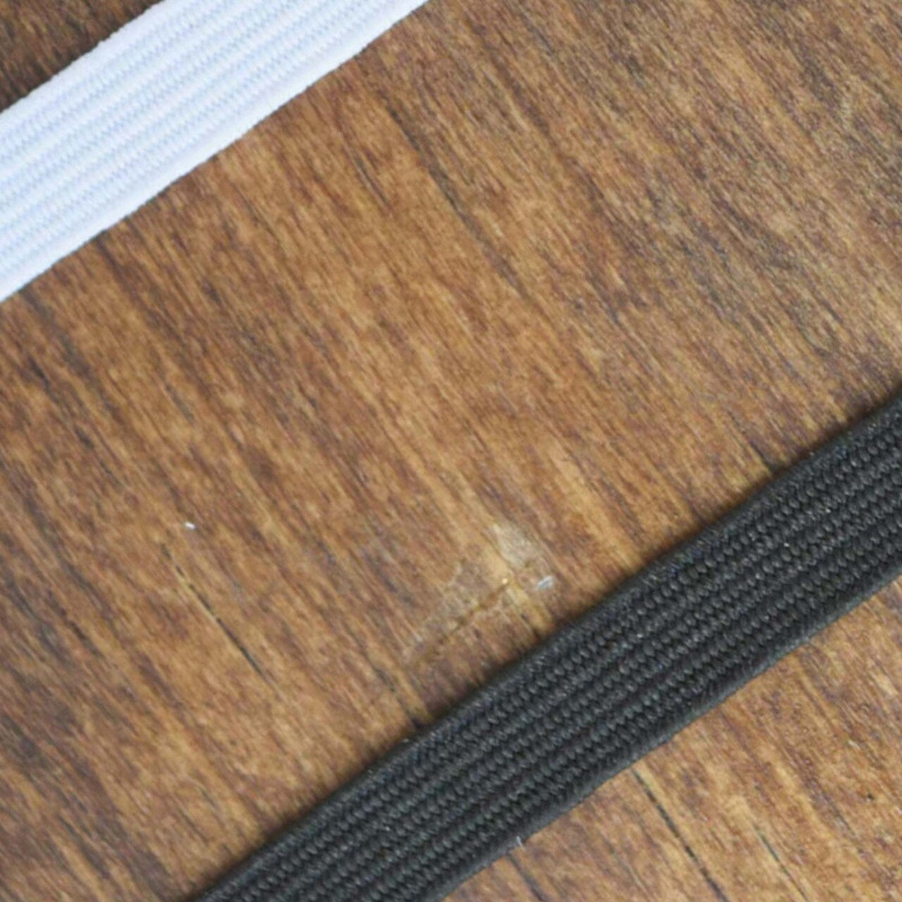5 Yards Black Flat Braided Elastic 1/4" for Sewing & DIY Projects