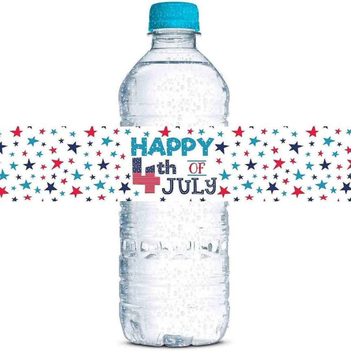 AmandaCreation 4th of July Party Water Bottle Wrappers 45 Pieces