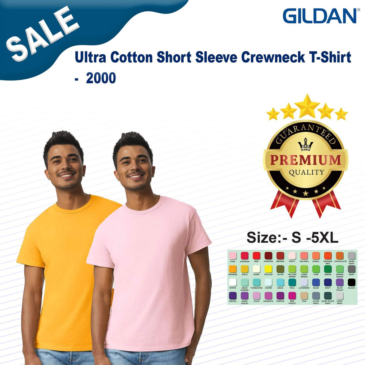 Gildan® Ultra Cotton Short Sleeve Crewneck T-Shirt