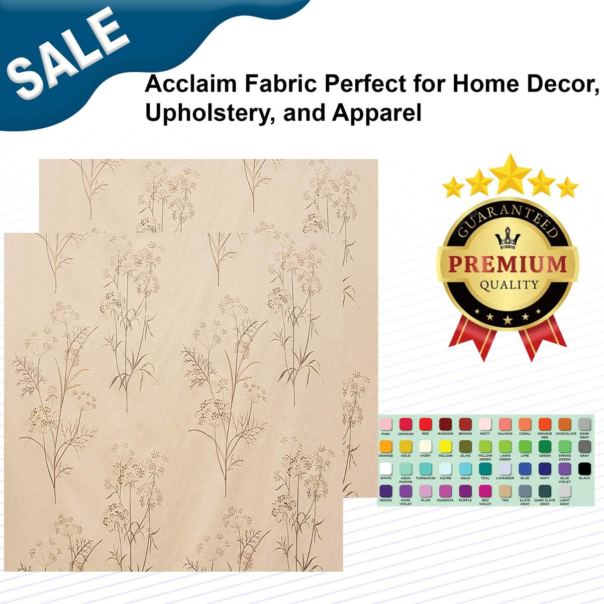 Acclaim Fabric Perfect for Home Decor, Upholstery, and Apparel