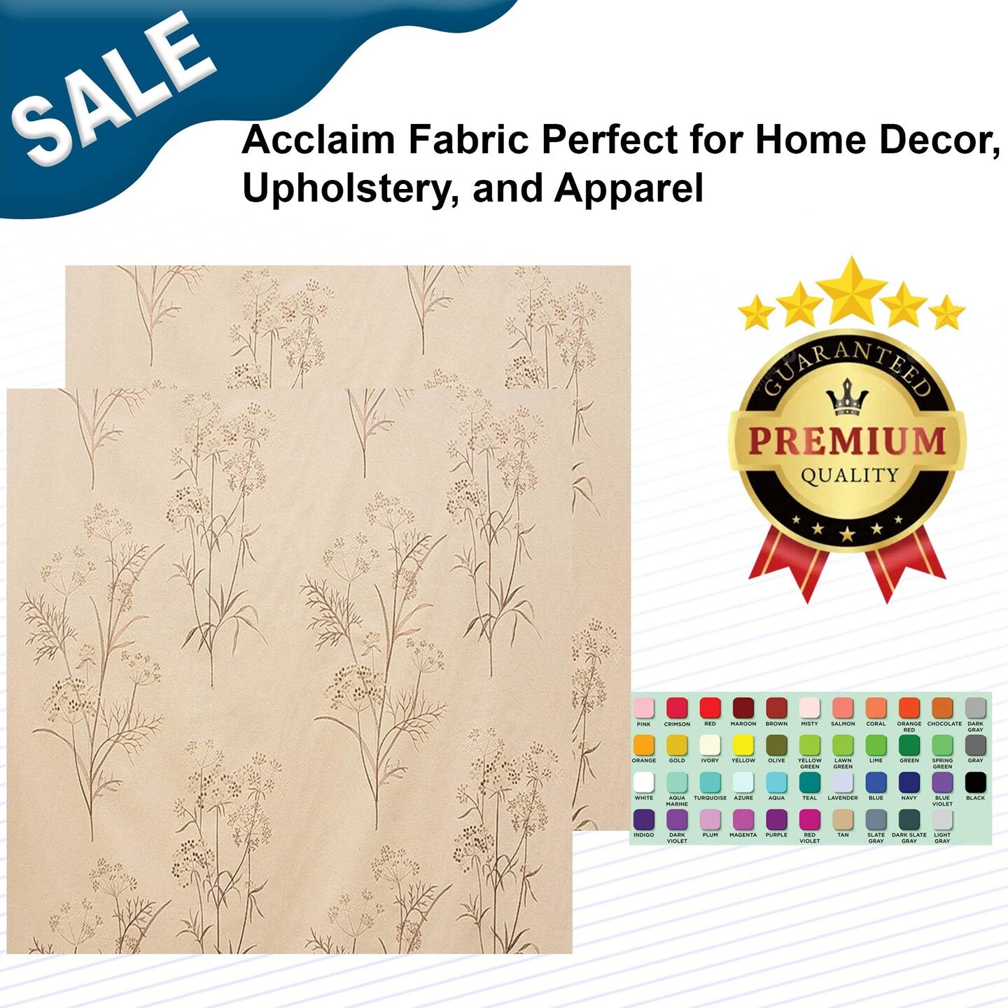 Acclaim Fabric Perfect for Home Decor, Upholstery, and Apparel