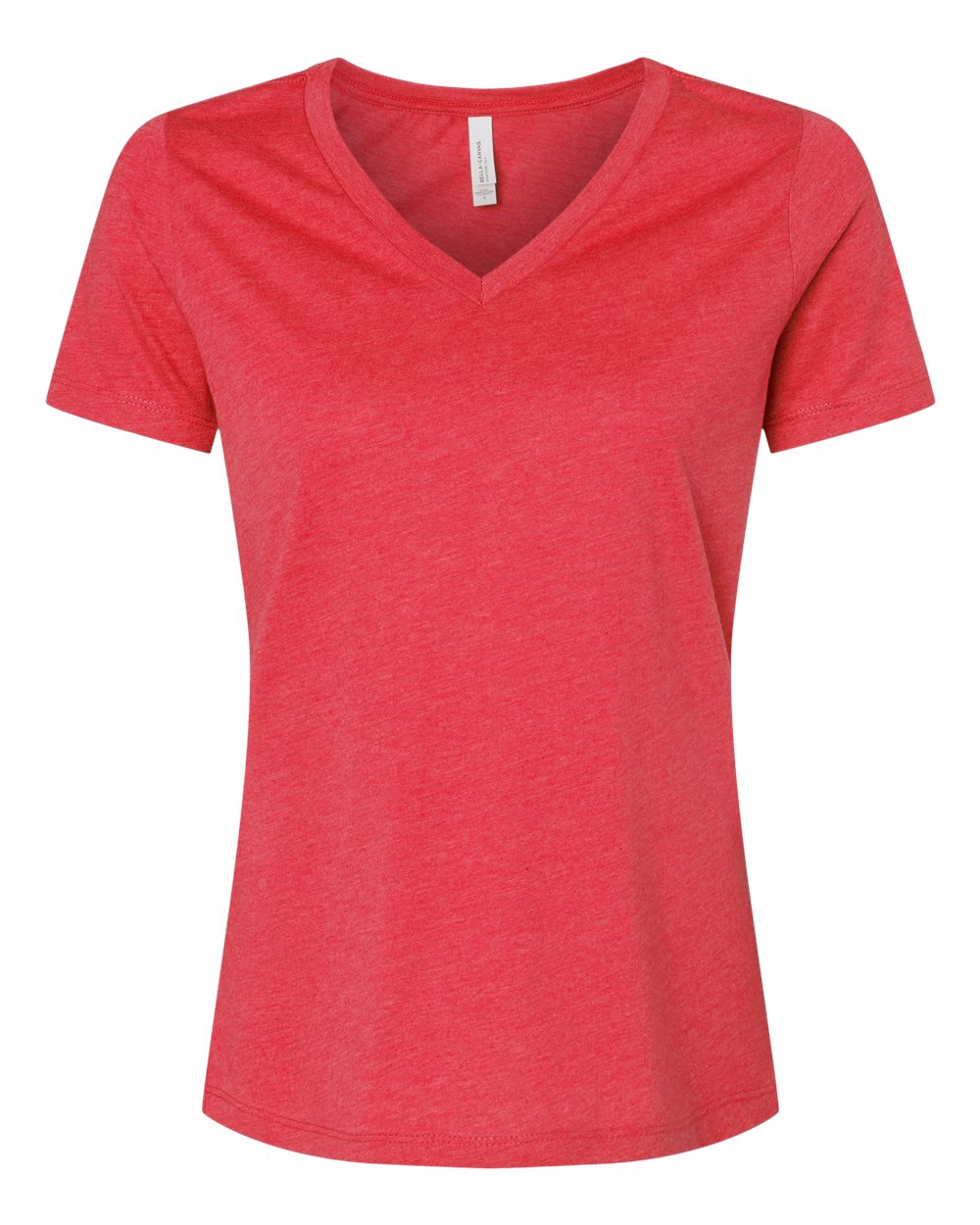 BELLA + CANVAS® Women's Relaxed Heather CVC V-Neck Short Sleeve Tee - 6405CVC