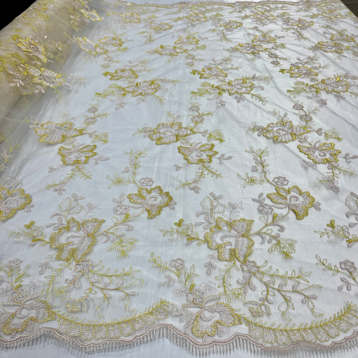 Embroidered Lace Mesh Floral