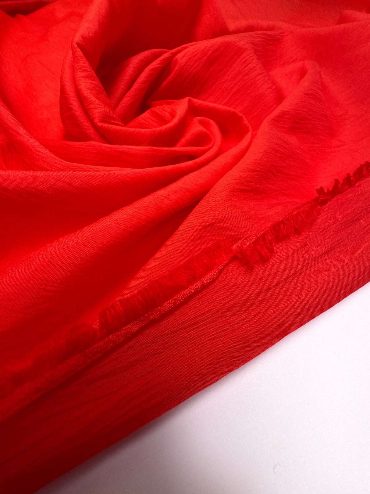 Polyamide Crinkled Red Fabric
