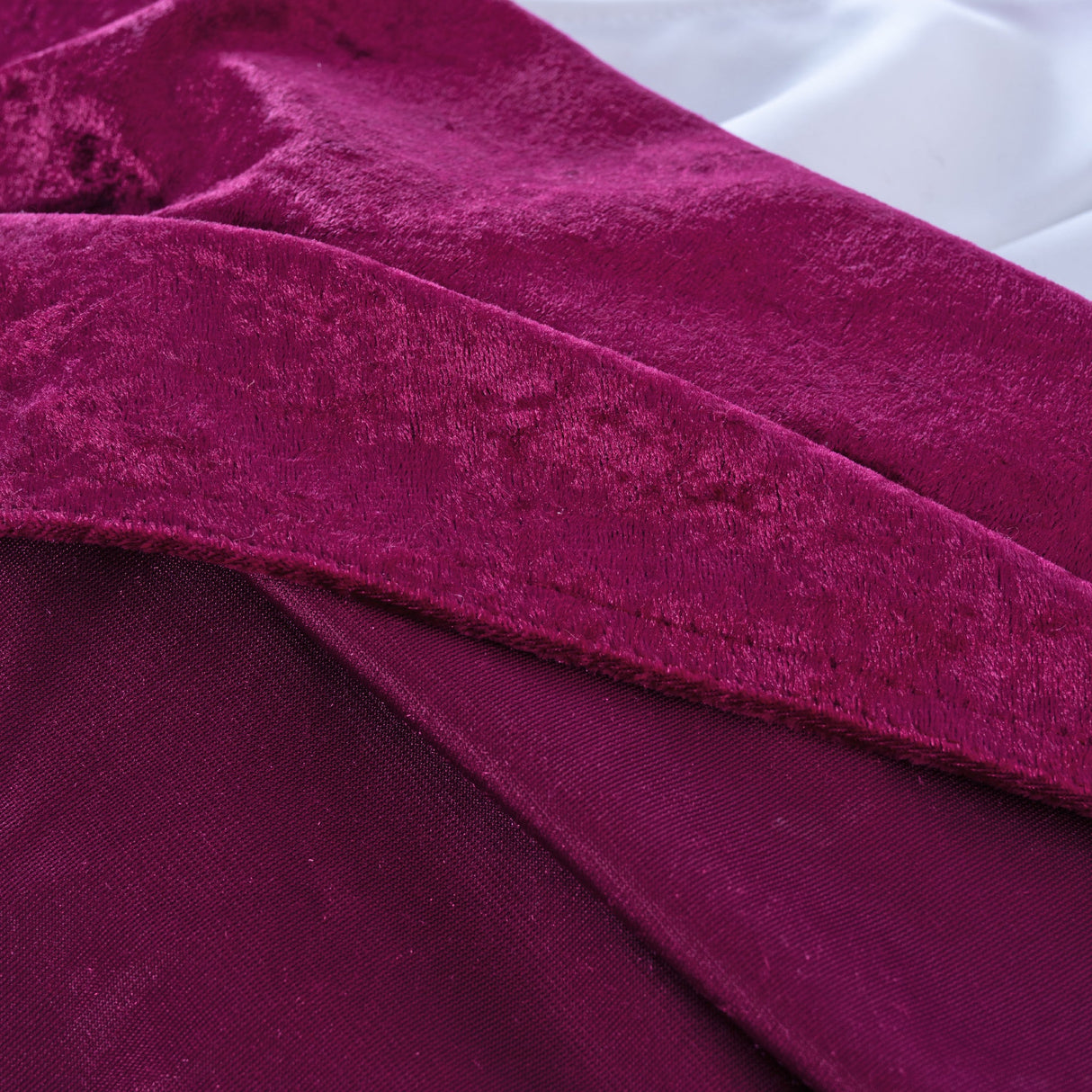Rectangular Ice Crushed Velvet Tablecloth 90x156 Magenta/Azalea