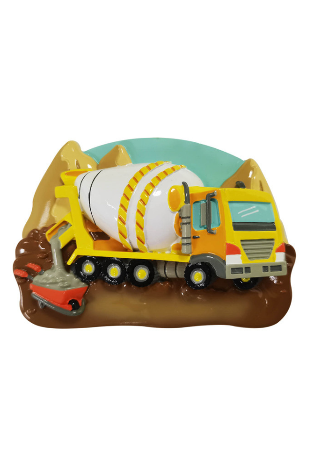 3.5 Inch Cement Truck Customizable Christmas Ornament Keepsake
