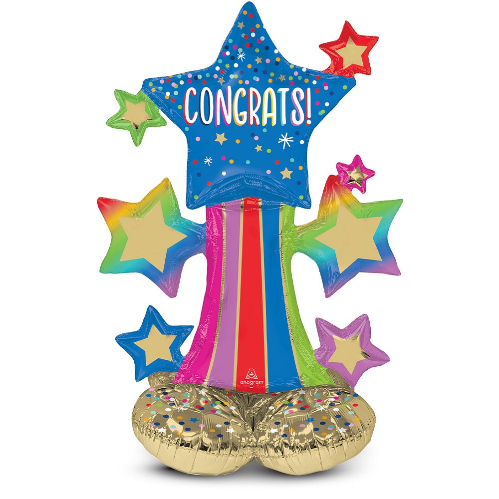 Foil Balloon Colorful Star Bursts AirLoonz