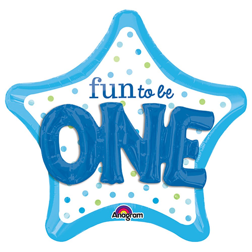 Foil Balloon Baby Boy 36 Inch Fun To Be O-N-E