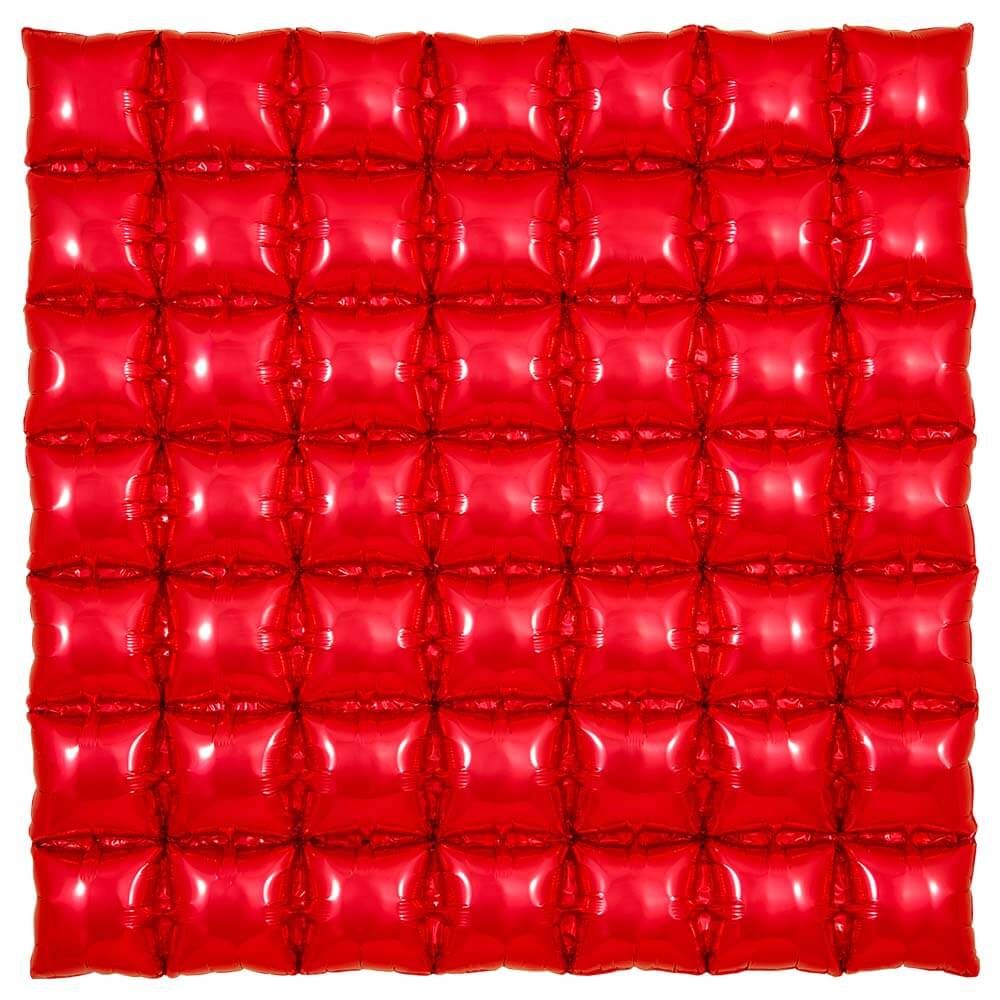 Foil Balloon 36 Inch Waffle Panel Red