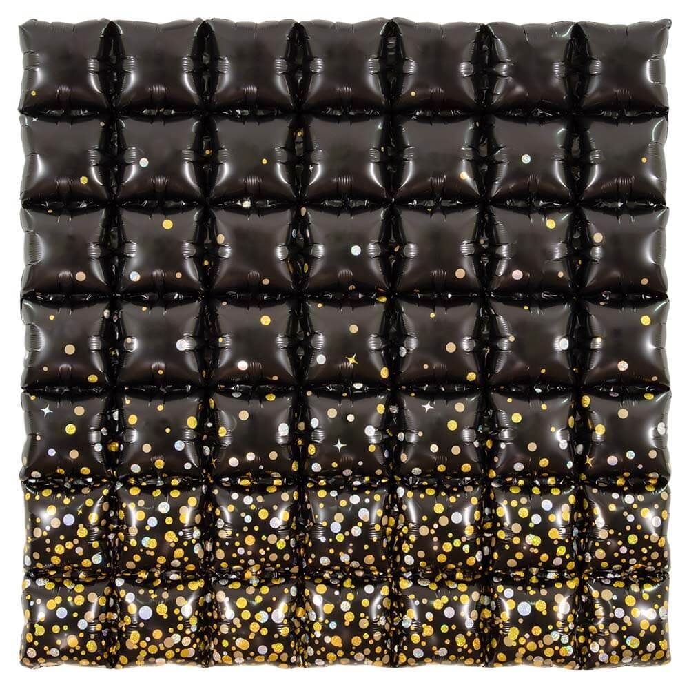 Foil Balloon Waffle Panel 36 Inch Black